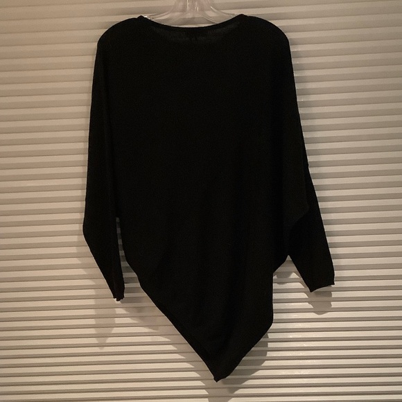 Donna Karan Black Asymmetrical Poncho - Picture 3 of 4